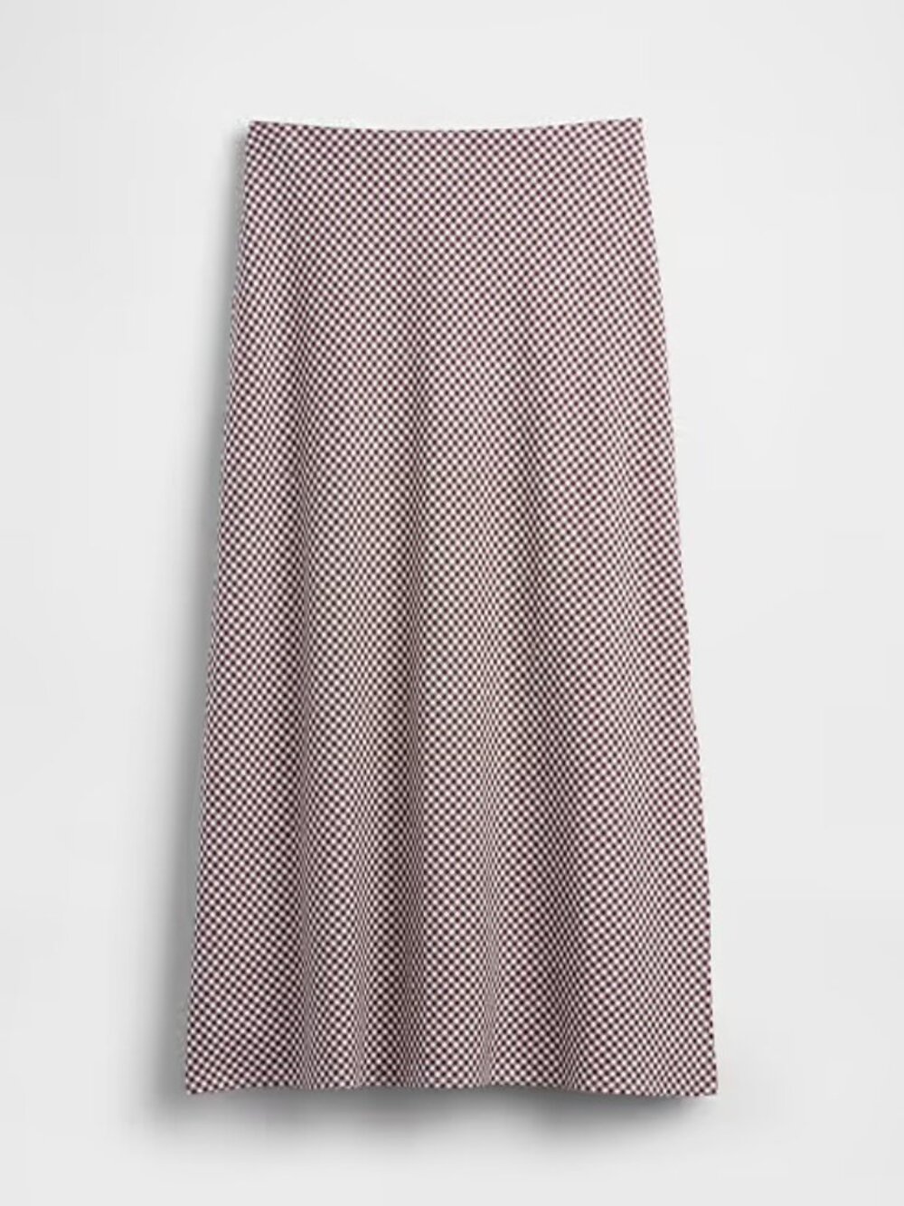 Like New Adorable Gap brown gingham linen blend midi skirt